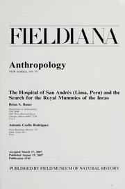 Cover of The Hospital of San Andrés (Lima, Peru) and the search for the royal mummies of the Incas by Brian S. Bauer