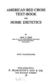 Cover of American Red cross text-book on home dietetics by Ada Z. Fish