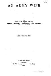 Front cover of An army wife by Charles King