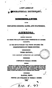 Cover of A new American biographical dictionary by Thomas J. Rogers