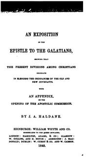 Cover of An exposition of the Epistle to the Galatians by J. A. Haldane