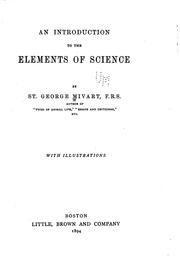 Front cover of An introduction to the elements of science by St. George Jackson Mivart