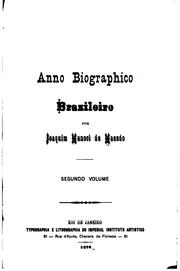 Front cover of Anno biographico brazileiro by Joaquim Manuel de Macedo