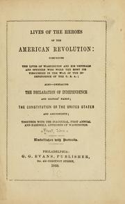 Cover of Lives of the heroes of the American revolution by Frost, John