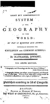 Cover of A short but comprehensive system of the geography of the world by Nathaniel Dwight