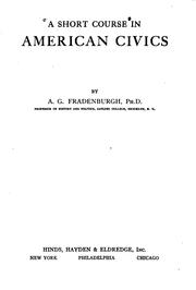Front cover of A short course in American civics by A. G. Fradenburgh