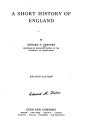 Front cover of A short history of England by Edward Potts Cheyney