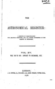Cover of The Astronomical Register by Frederick William Levander