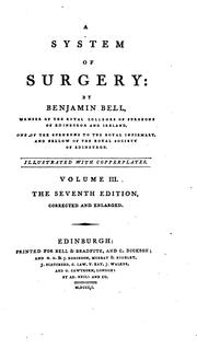 Cover of A system of surgery by Bell, Benjamin