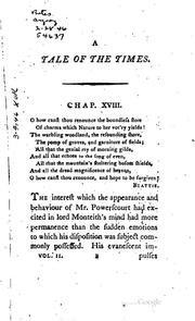 Front cover of A tale of the times by Jane West