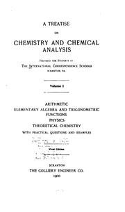 Front cover of A treaties on chemistry and chemical analysis .. by International Correspondence Schools