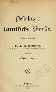 Cover of Sämtliche Werke by Johann Heinrich Pestalozzi
