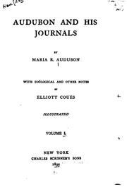 Front cover of Audubon and his journals by John James Audubon