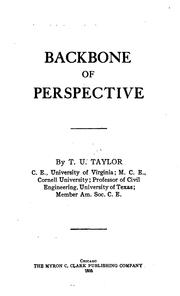Cover of Backbone of perspective by Thomas Ulvan Taylor