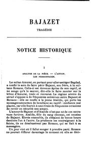Cover of Bajazet by Jean Racine