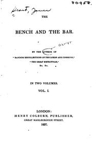 Cover of The bench and the bar by Grant, James
