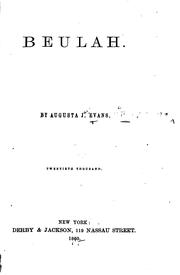 Cover of Beulah by Augusta J. Evans