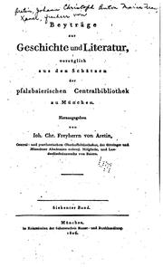 Front cover of Beyträge zur Geschichte und Literatur by Aretin, Johann Christoph Freiherr von