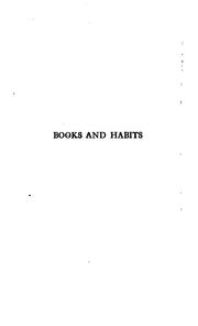 Front cover of Books and habits by Lafcadio Hearn