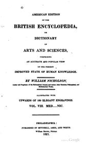 Cover of British encyclopedia by Nicholson, William