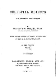 Cover of Celestial objects for common telescopes by T. W. Webb