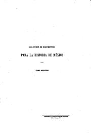 Front cover of Colección de documentos para la historia de México by Joaquín García Icazbalceta