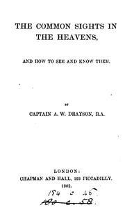 Front cover of The common sights in the heavens by Alfred Wilks Drayson