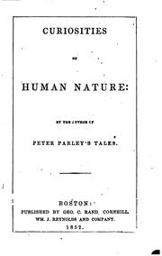 Cover of Curiosities of human nature by Samuel G. Goodrich