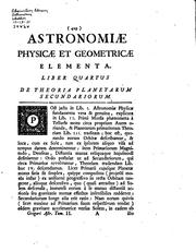 Cover of Davidis Gregorii ... Astronomiae physicae & geometricae elementa by David Gregory