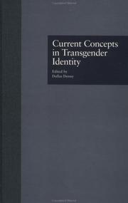 Front cover of Current Concepts in Transgender Identity by Dallas Denny