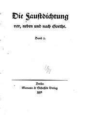 Cover of Die Faustdichtung vor by Karl Georg Wendriner