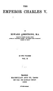 Cover of The Emperor Charles V by Edward Armstrong