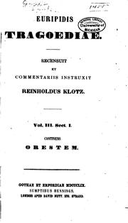 Cover of Euripidis Tragoediae by Euripides