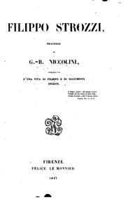 Cover of Filippo Strozzi by G. B. Niccolini