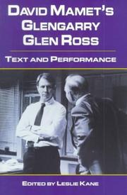 Front cover of David Mamet's Glengarry Glen Ross by Leslie Kane