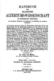 Front cover of Grundriss der griechischen Geschichte nebst Quellenkunde by Robert von Pöhlmann