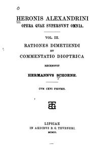 Front cover of Opera qvae svpersvnt omnia .. by Hero of Alexandria