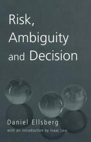 Cover of Risk, ambiguity, and decision by Daniel Ellsberg