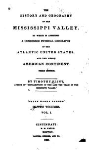 Front cover of The history and geography of the Mississippi Valley by Timothy Flint
