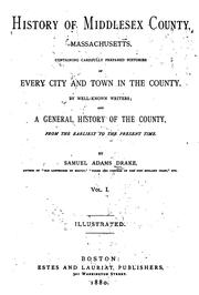 Cover of History of Middlesex County, Massachusetts by Samuel Adams Drake