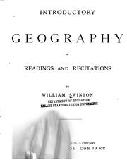 Front cover of Introductory geography in readings and recitations by William Swinton
