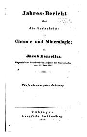 Cover of Jahres-bericht über die fortschritte der chemie ... by Jöns Jacob Berzelius