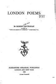 Cover of London poems by Robert Williams Buchanan