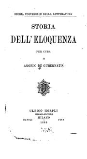 Front cover of Storia universale della letteratura by Angelo De Gubernatis