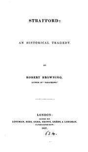 Cover of Strafford by Robert Browning