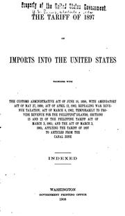 Front cover of The tariff of 1897 on imports into the United States by United States