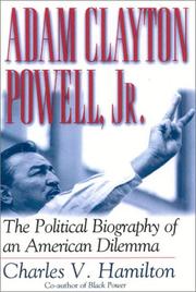 Front cover of Adam Clayton Powell, Jr by Charles V. Hamilton