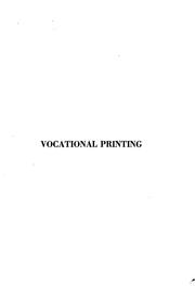 Front cover of Vocational printing by Ralph W. Polk