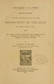 Front cover of General Butler in New Orleans by James Parton