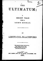 Cover of The ultimatum by Oswald Samuel Blachford